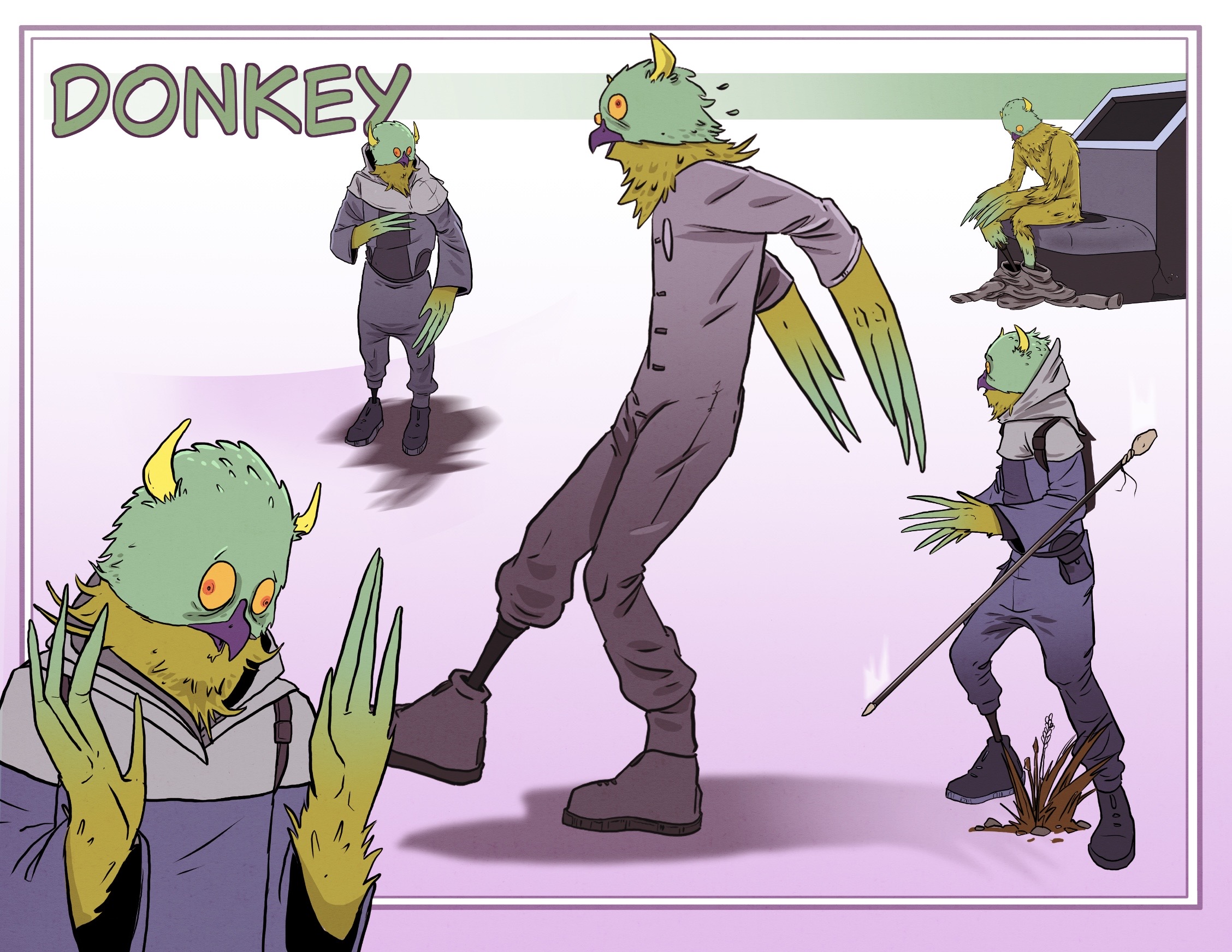 Character sheet for DONKEY